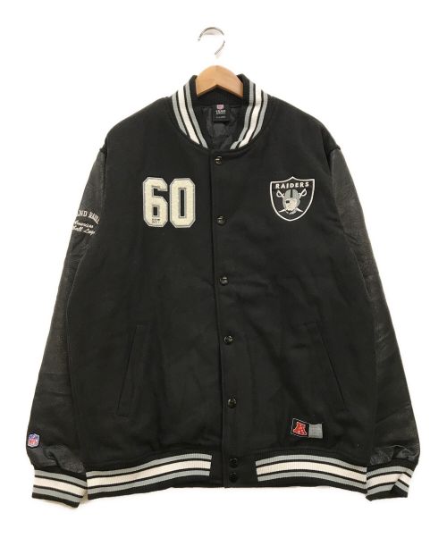 NFL（エヌエフエル）NFL (エヌエフエル) RAIDERS スタジャン ブラック サイズ:XLの古着・服飾アイテム