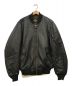 HOUSTON（ヒューストン）の古着「SHEEP LEATHER MA-1 FLIGHT JACKET」｜ブラック