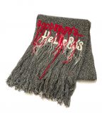 DAIRIKUダイリク）の古着「Hand Embroidery Fringe Muffler」｜グレー×レッド