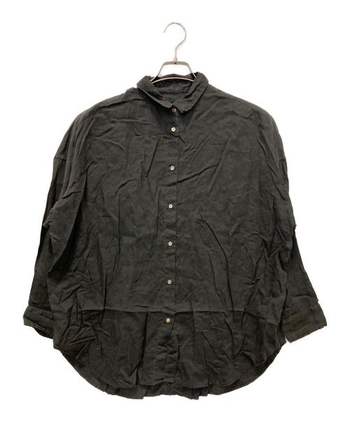 Spick and Span（スピックアンドスパン）Spick and Span (スピックアンドスパン) リネンビッグシャツ2 ブラック サイズ:SIZE Freeの古着・服飾アイテム