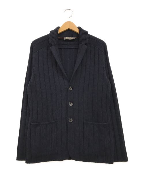 LORO PIANA（ロロピアーナ）LORO PIANA (ロロピアーナ) カシミヤシルク3Bニットジャケット ネイビー サイズ:48の古着・服飾アイテム