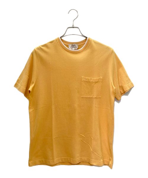 HERMES（エルメス）HERMES (エルメス) ポケットTシャツ オレンジ サイズ:Mの古着・服飾アイテム