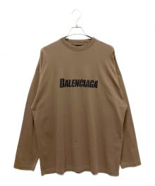 BALENCIAGA（バレンシアガ）の古着「オーバーサイズド クラッシュロングTシャツ」｜ブラウン