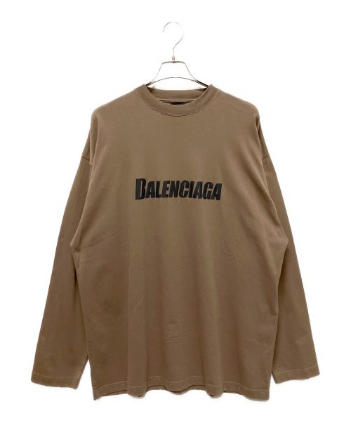 BALENCIAGA（バレンシアガ）BALENCIAGA (バレンシアガ) オーバーサイズド クラッシュロングTシャツ ブラウン サイズ:2の古着・服飾アイテム