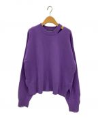MAISON SPECIALメゾンスペシャル）の古着「Cashmere Blend Merino Wool Pullover Knit」｜パープル