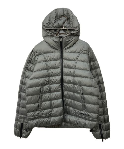 DIESEL（ディーゼル）DIESEL (ディーゼル) W-Scott-Nw hooded puffer jacket　WスコットNW フーデッドパファージャケット グレー サイズ:Lの古着・服飾アイテム