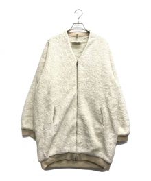 MM6 Maison Margiela（エムエムシックス メゾンマルジェラ）の古着「ノーカラーボアコート」｜ホワイト