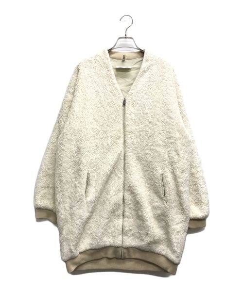 MM6 Maison Margiela（エムエムシックス メゾンマルジェラ）MM6 Maison Margiela (エムエムシックス メゾンマルジェラ) ノーカラーボアコート ホワイト サイズ:Sの古着・服飾アイテム