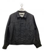 ensou.エンソウ）の古着「Big Tucked Jacket」｜Charcoal Stripe