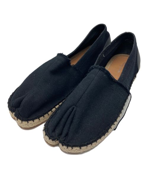 Maison Margiela（メゾンマルジェラ）Maison Margiela (メゾンマルジェラ) COTTON CANVAS TABI ESPADRILLAS Black サイズ:41 未使用品の古着・服飾アイテム