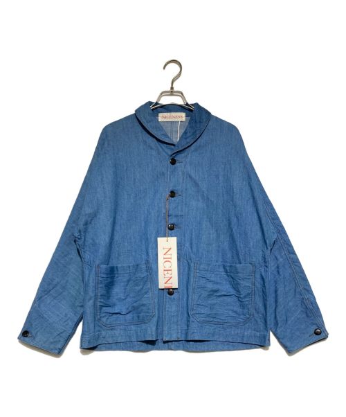 NICENESS（ナイスネス）NICENESS (ナイスネス) WOODSカバーオールジャケット B.BLUE サイズ:Sの古着・服飾アイテム