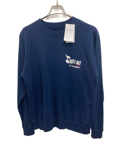 uniform experiment（ユニフォームエクスペリメント）uniform experiment (ユニフォームエクスペリメント) FRAGMENT JAZZY JAY JAZZY JAY CREW NECK SWEAT NAVY サイズ:3 未使用品の古着・服飾アイテム