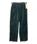 UNUSEDアンユーズド）の古着「VELOUR TRACK PANT」｜GREEN