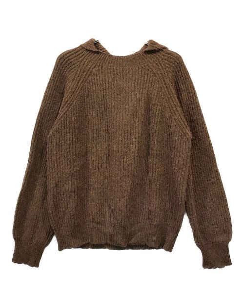 UNUSED（アンユーズド）UNUSED (アンユーズド) 5G KNIT HOODIE BROWN サイズ:3の古着・服飾アイテム