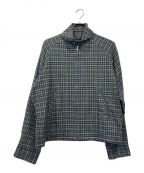 UNUSEDアンユーズド）の古着「CHECK SWING TOP」｜BLUE×GRN