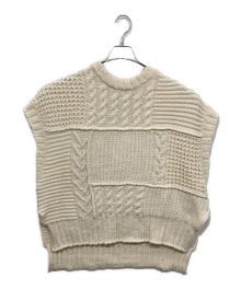 CONVERSE TOKYO（コンバーストウキョウ）の古着「OVER SILHOUETTE CABLE KNIT VEST」｜アイボリー