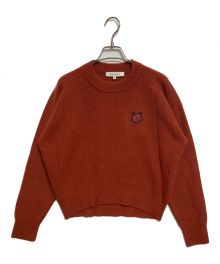 maison kitsune（メゾンキツネ）の古着「フォックスヘッドパッチリブニット」｜ブラウン