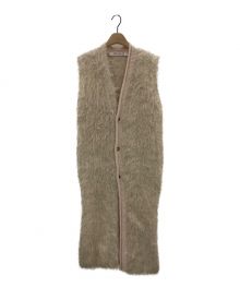 PERVERZE（パーバーズ）の古着「Brushed Long Knit Vest」｜アイボリー