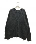 MAISON SPECIALメゾンスペシャル）の古着「Melange Fur Knit Cardigan」｜ブラック