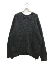 MAISON SPECIAL（メゾンスペシャル）の古着「Melange Fur Knit Cardigan」｜ブラック