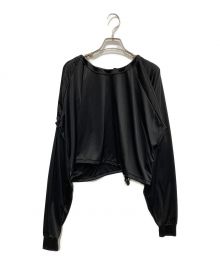 PERVERZE（パーバーズ）の古着「Drape Jersey Top」｜ブラック