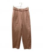 6(ROKU) BEAUTY&YOUTHロク ビューティーアンドユース）の古着「HEAVY LINEN PANTS」｜ピンク