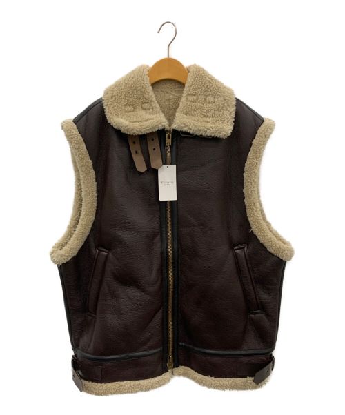 INSCRIRE（アンスクリア）INSCRIRE (アンスクリア) SNYTHETIC B-3 VEST ブラウン サイズ:36の古着・服飾アイテム