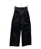 CLANEクラネ）の古着「ASYMMETRY WORK PANTS」｜ブラック