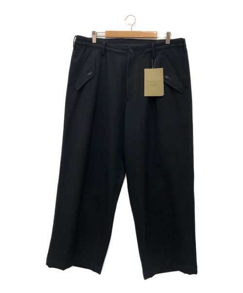 Yohji Yamamoto pour homme（ヨウジヤマモト プールオム）Yohji Yamamoto pour homme (ヨウジヤマモト プールオム) ARMY GABARDINE TUCK PANTS　HJ-P31-120-1-04 ブラック サイズ:4 未使用品の古着・服飾アイテム