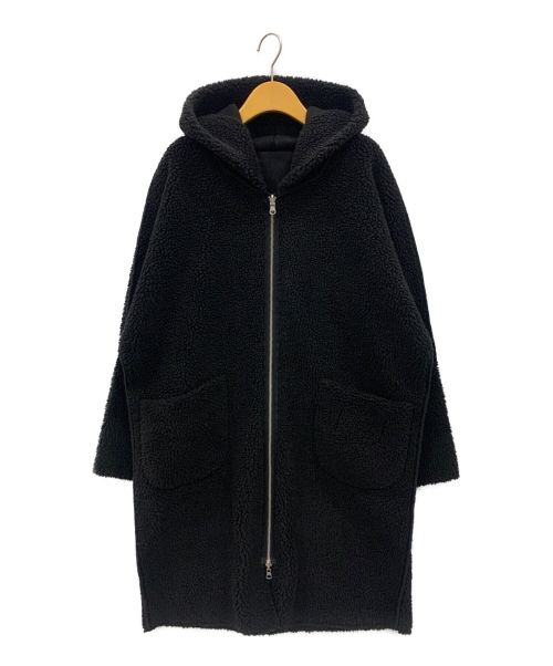 LOU ANDREA（ルーアンドレア）LOU ANDREA (ルーアンドレア) L'appartement (アパルトモン) Mouton Fake Food coat / ムートンフェイクフードコート  ブラック サイズ:-の古着・服飾アイテム