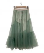 MURRALミューラル）の古着「Leaf vein tulle skirt」｜グリーン