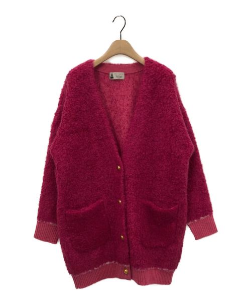 leur logette（ルールロジェット）leur logette (ルルロジェッタ) mohair nylon cardigan ショッキングピンク サイズ:1の古着・服飾アイテム