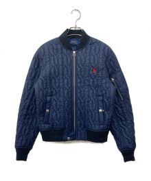 POLO RALPH LAUREN（ポロ・ラルフローレン）の古着「CABLE BOMBER JACKET　ケーブルボンバージャケット」｜ネイビー