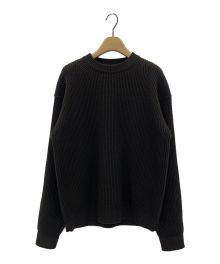 AURALEE（オーラリー）の古着「FRANCH MERINO RIB KNIT P/O」｜ブラウン