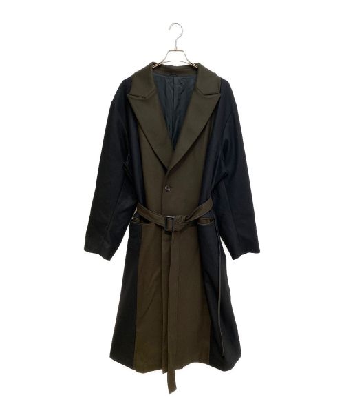 stein（シュタイン）stein (シュタイン) OVERSIZED MAXI-LENGTH DOUBLE BREASTED COAT（オーバーサイズマキシ丈ダブルブレストコート） オリーブ×ブラック サイズ:Mの古着・服飾アイテム