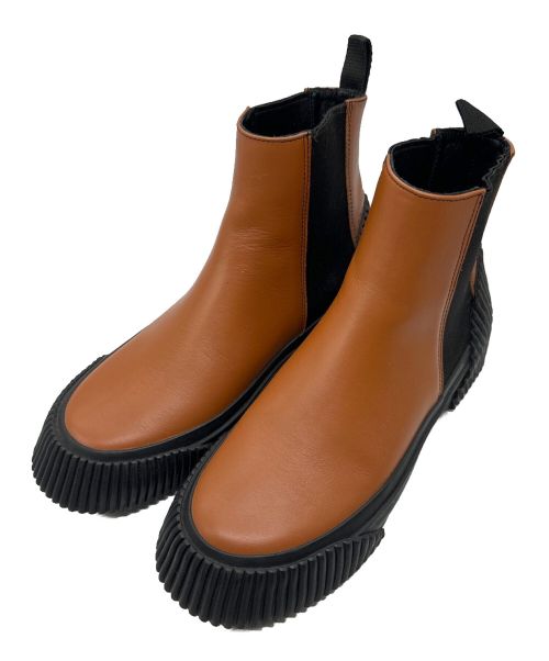 3.1 phillip lim（スリーワンフィリップリム）3.1 phillip lim (スリーワンフィリップリム) VULCANIZED CHELSEA BOOTS ブラウン×ブラック サイズ:37の古着・服飾アイテム