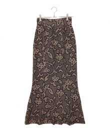 TODAYFUL（トゥデイフル）の古着「Jacquard Leaf Pencilskirt」｜ブラック