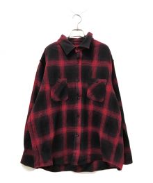 SUGAR CANE（シュガーケーン）の古着「OMBRE PLAID HEAVY FLANNEL WORK SHIRT」｜レッド×ブラック