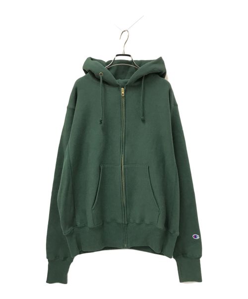 Champion REVERSE WEAVE（チャンピオンリバースウィーブ）Champion REVERSE WEAVE (チャンピオンリバースウィーブ) ジップスウェットパーカー グリーン サイズ:XL 未使用品の古着・服飾アイテム