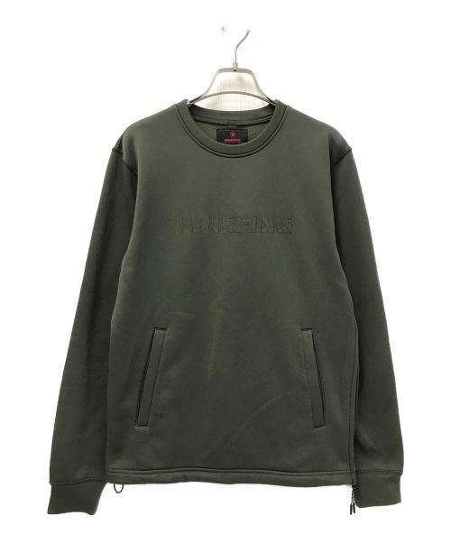 BRIEFING GOLF（ブリーフィング ゴルフ）BRIEFING GOLF (ブリーフィング ゴルフ) POWER STRETCH FLEECE PULLOVER オリーブ サイズ:Sの古着・服飾アイテム