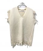 PERVERZEパーバーズ）の古着「Crash Boxy Knit Vest」｜アイボリー