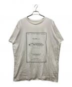 MM6 Maison Margielaエムエムシックス メゾンマルジェラ）の古着「UNDER CONSTRUCTION SHORT SLEEVE T-SHIRT」｜ホワイト