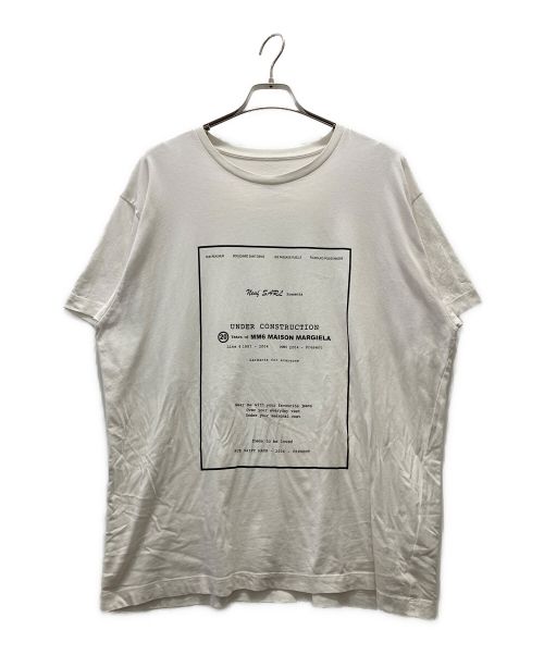 MM6 Maison Margiela（エムエムシックス メゾンマルジェラ）MM6 Maison Margiela (エムエムシックス メゾンマルジェラ) UNDER CONSTRUCTION SHORT SLEEVE T-SHIRT ホワイト サイズ:Mの古着・服飾アイテム