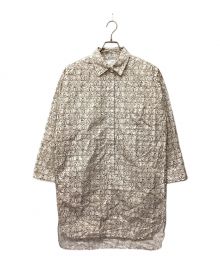 MaxMara（マックスマーラ）の古着「/プルオーバーシャツワンピースMonogram Shirt Minidress」｜ホワイト