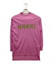 MARNI (マルニ) オーバーサイズロゴカットソー パープル サイズ:36