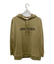 JIMMY CHOO（ジミーチュウ）の古着「JC カレッジフーディ／コットン パーカー」｜カーキ