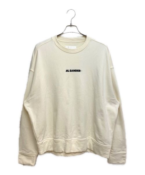 JIL SANDER+（ジルサンダープラス）JIL SANDER+ (ジルサンダープラス) クルーネックロゴスウェット アイボリー サイズ:SIZE 1の古着・服飾アイテム