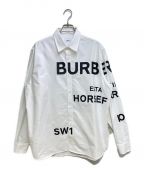 BURBERRY LONDONバーバリーロンドン）の古着「ホースフェリープリントシャツ」｜ホワイト