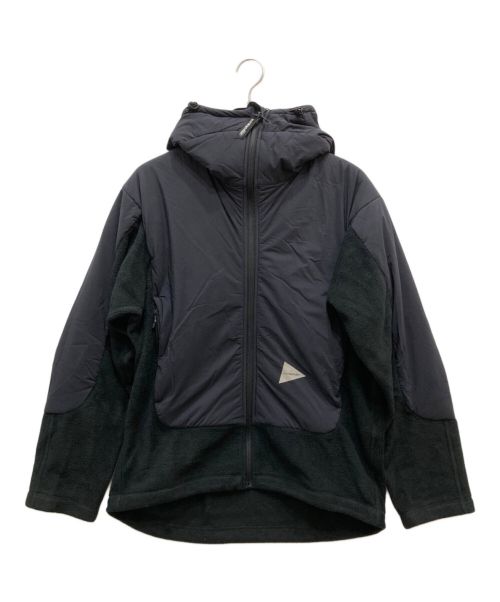 and wander（アンドワンダー）and wander (アンドワンダー) top fleece jacket ブラック サイズ:XLの古着・服飾アイテム