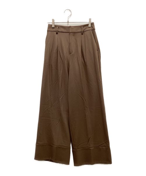 HER LIP TO（ハーリップトゥ）HER LIP TO (ハーリップトゥ) Pleated Wide-Leg Pants/プリーツドワイドレッグパンツ ブラウン サイズ:Mの古着・服飾アイテム